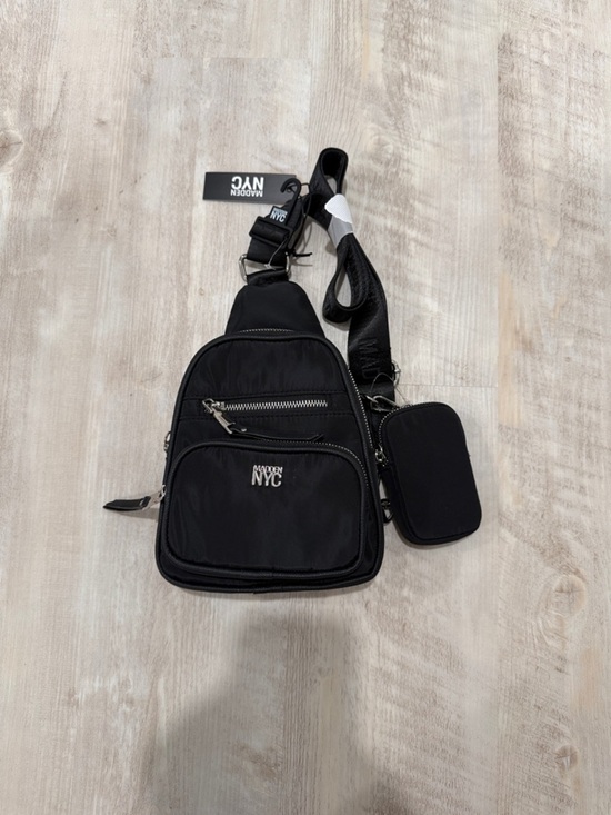 Modern NYC Black Sling Backpack for Women
